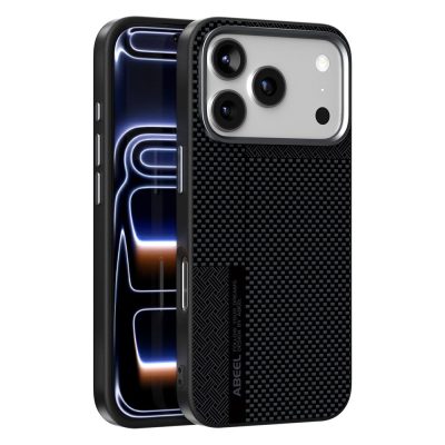 ABEEL For iPhone 18 Pro Magnetic Case Ultra-thin 6D Printed Shockproof TPU-PC Aluminum Alloy Leather Phone Cover