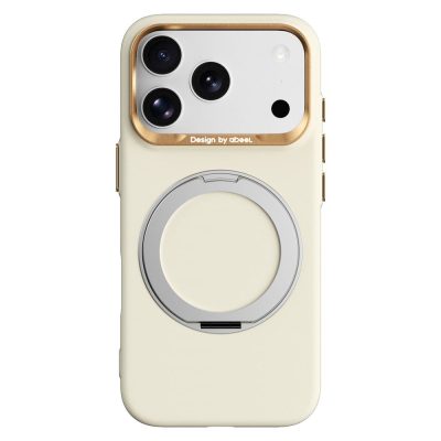 ABEEL For iPhone 18 Pro Case Ring Kickstand Liquid Silicone Skin Feel PC Phone Cover | Compatible with MagSafe