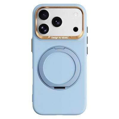 ABEEL For iPhone 18 Pro Max Case Magnetic Ring Kickstand Liquid Silicone Skin Feel PC Phone Cover