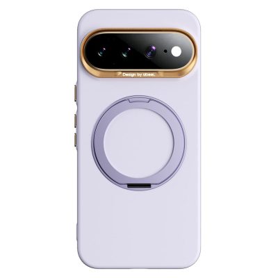 ABEEL For Google Pixel 11 Pro XL Case Magnetic Kickstand Ring Liquid Silicone Skin Feel Phone Cover