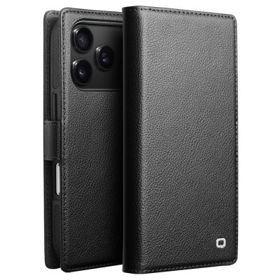 QIALINO For iPhone 18 Pro Max Case 2-in-1 Detachable Genuine Cowhide Leather Wallet Flip Phone Cover | Compatible with MagSafe