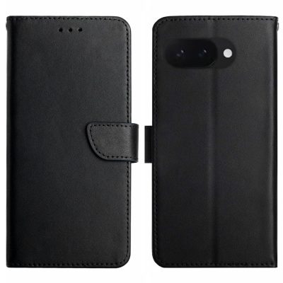 Wallet Case For Google Pixel 9A Nappa Texture Genuine Cow Leather Phone Cover