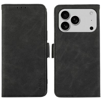 ABEEL For iPhone 18 Pro Max Case Vegan Leather Folio Stand View RFID Blocking Phone Cover