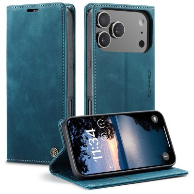 CASEME For iPhone 18 Pro Max Case Vegan Leather Card Holder Flip Phone Cover with Stand