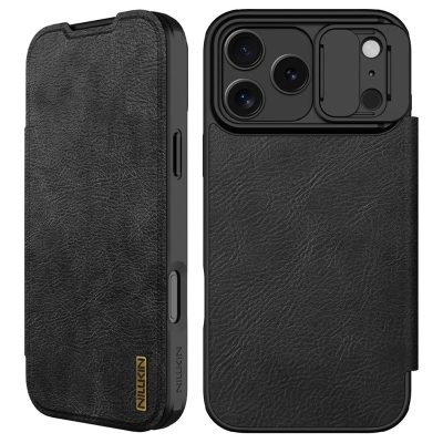 NILLKIN Qin Pro Series For iPhone 18 Pro Case with Card Slots Leather Phone Cover
