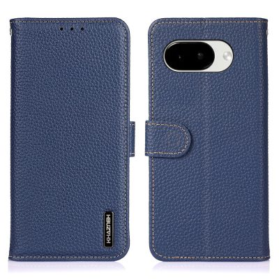 KHAZNEH For Google Pixel 10A Case Genuine Cow Leather Wallet Flip Phone Cover with Stand