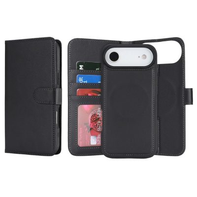2-in-1 Detachable Magnetic Wallet Case For iPhone Air Case Anti-Drop Detachable Wallet Vegan Leather Phone Cover