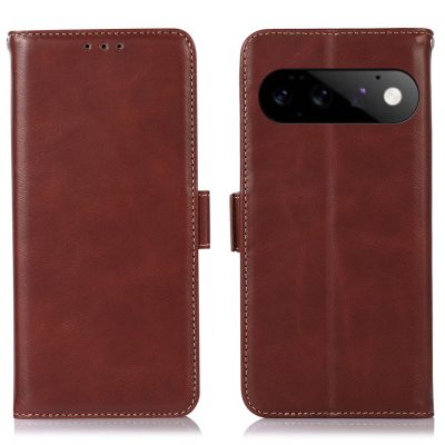 Wallet Case For Google Pixel 11 Pro / Pixel 11 Case Genuine Cow Leather  RFID Blocking Wallet Phone Cover