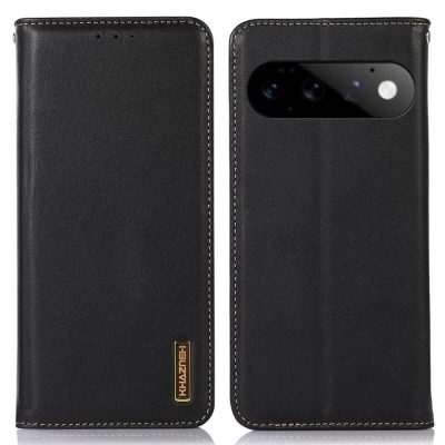 KHAZNEH For Google Pixel 11 Pro / Pixel 11 Wallet Case Nappa Texture Genuine Cow Leather Phone Cover