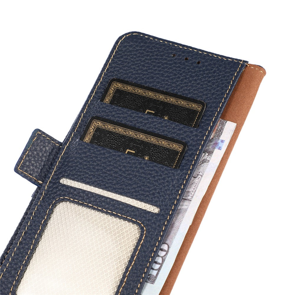 KHAZNEH For Google Pixel 11 / Pixel 11 Pro Case Litchi Texture Genuine Cow Leather Cover RFID Blocking Wallet - Image 7