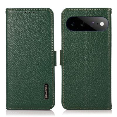KHAZNEH For Google Pixel 11 Pro XL Case Litchi Texture Genuine Cow Leather Cover RFID Blocking