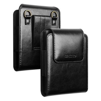 QIALINO Genuine Leather Waist Bag For iPhone Duo / Huawei Pura X Max / Samsung Galaxy Z Fold8 Foldable Phone Belt Holster Pouch