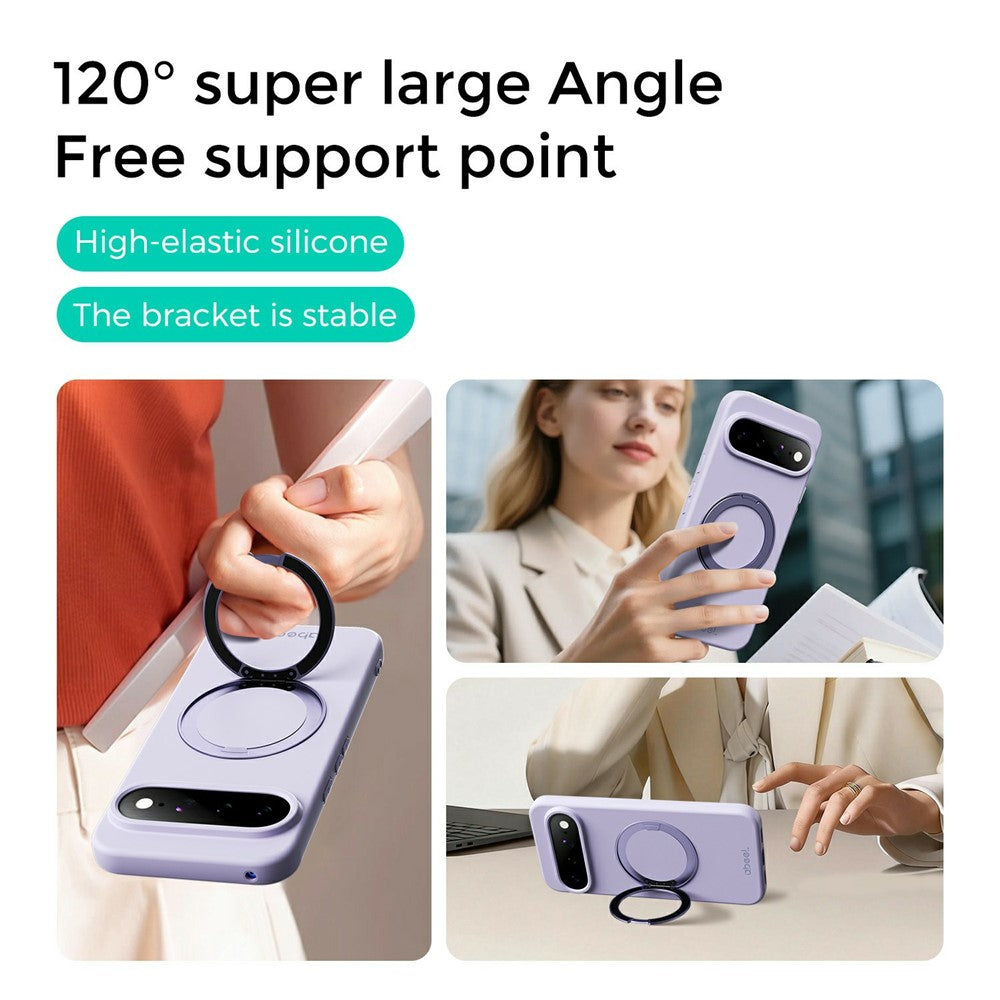 ABEEL For Google Pixel 11 Magnetic Case Kickstand Skin Touch Liquid Silicone Phone Cover - Image 7