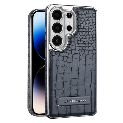 JINDUKA For Samsung Galaxy S26 Ultra Magnetic Case Kickstand Crocodile Texture Leather Phone Back Cover