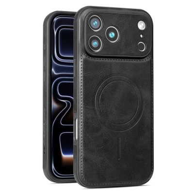 JINDUKA For iPhone 18 Pro Max Case Vegan Leather PC-TPU Phone Cover | Compatible with MagSafe
