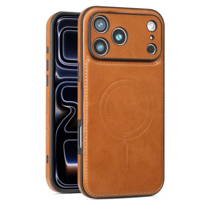 JINDUKA For iPhone 18 Pro Case PU Leather PC-TPU Phone Cover | Compatible with MagSafe