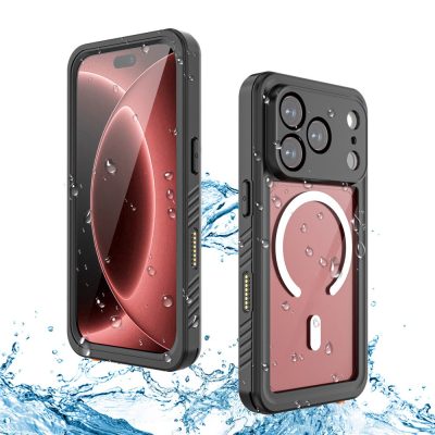 REDPEPPER FM Series For iPhone 18 Pro IPX8 Waterproof Case PC TPU PET Ultra Protection Clear Phone Cover | Compatible with MagSafe