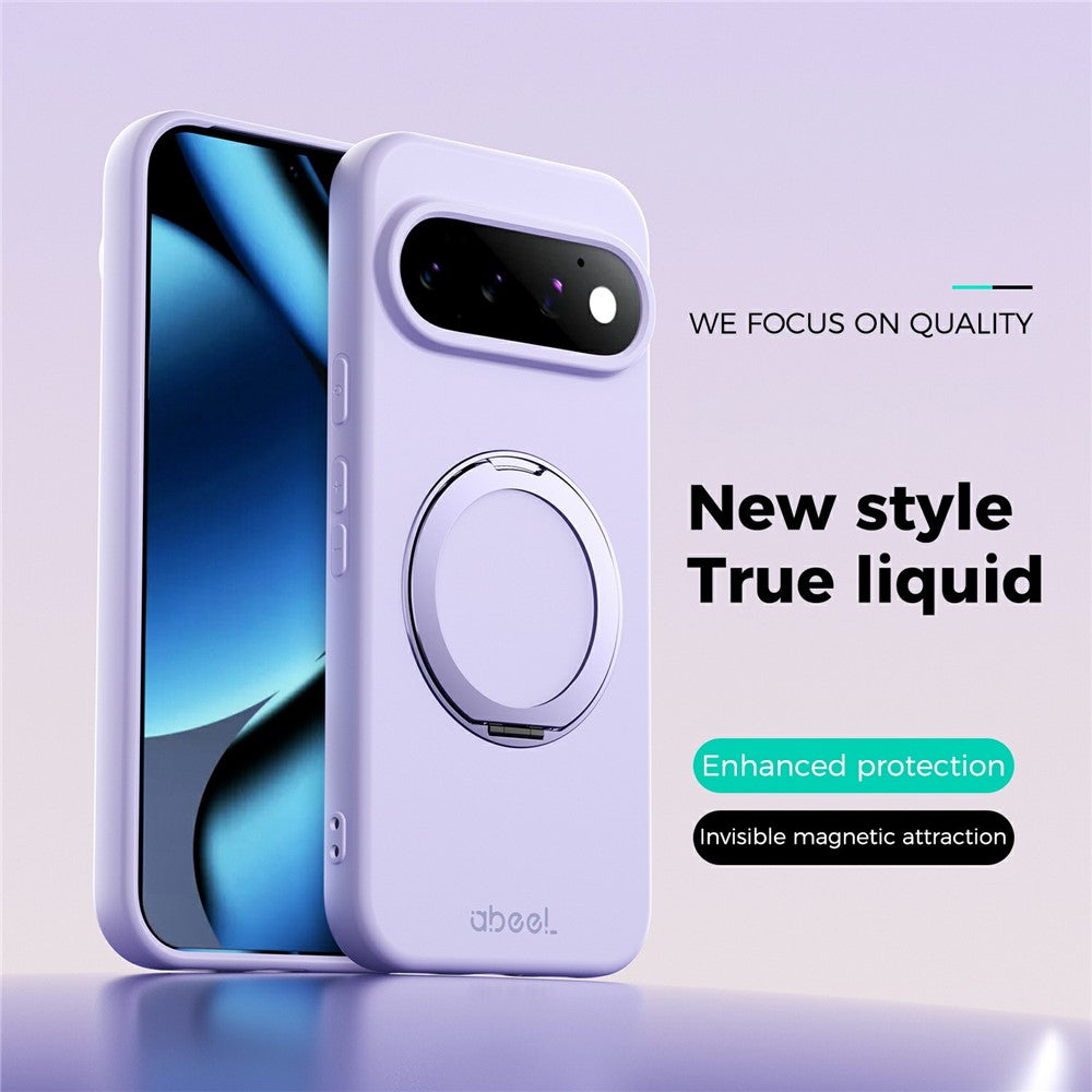 ABEEL For Google Pixel 11 Pro Magnetic Case Kickstand Skin Touch Liquid Silicone Phone Cover - Image 3