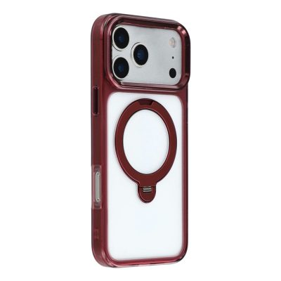 JAUCASE For iPhone 18 Pro Case Rotating Kickstand TPU-PC Clear Phone Back Cover | Compatible With MagSafe