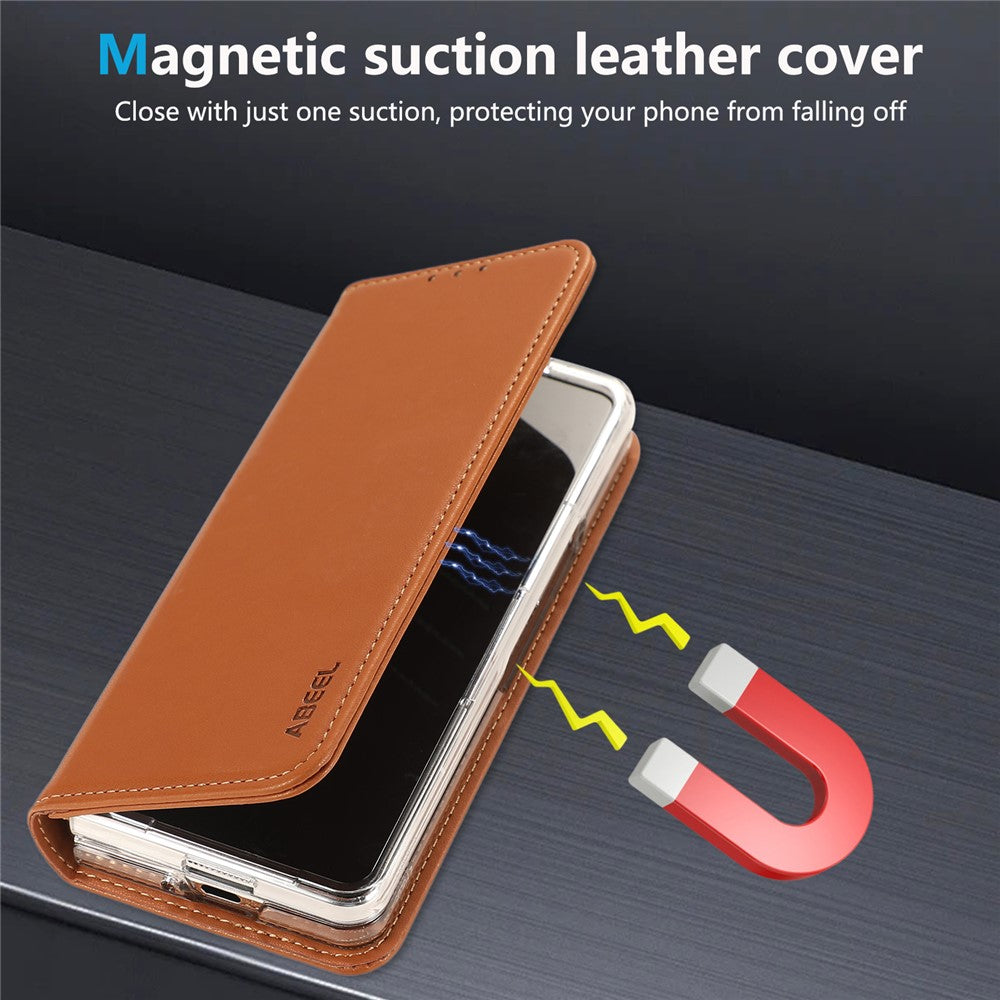 ABEEL For Google Pixel 11 Pro Fold Phone Case RFID Blocking Vegan Leather Flip Cover - Image 7