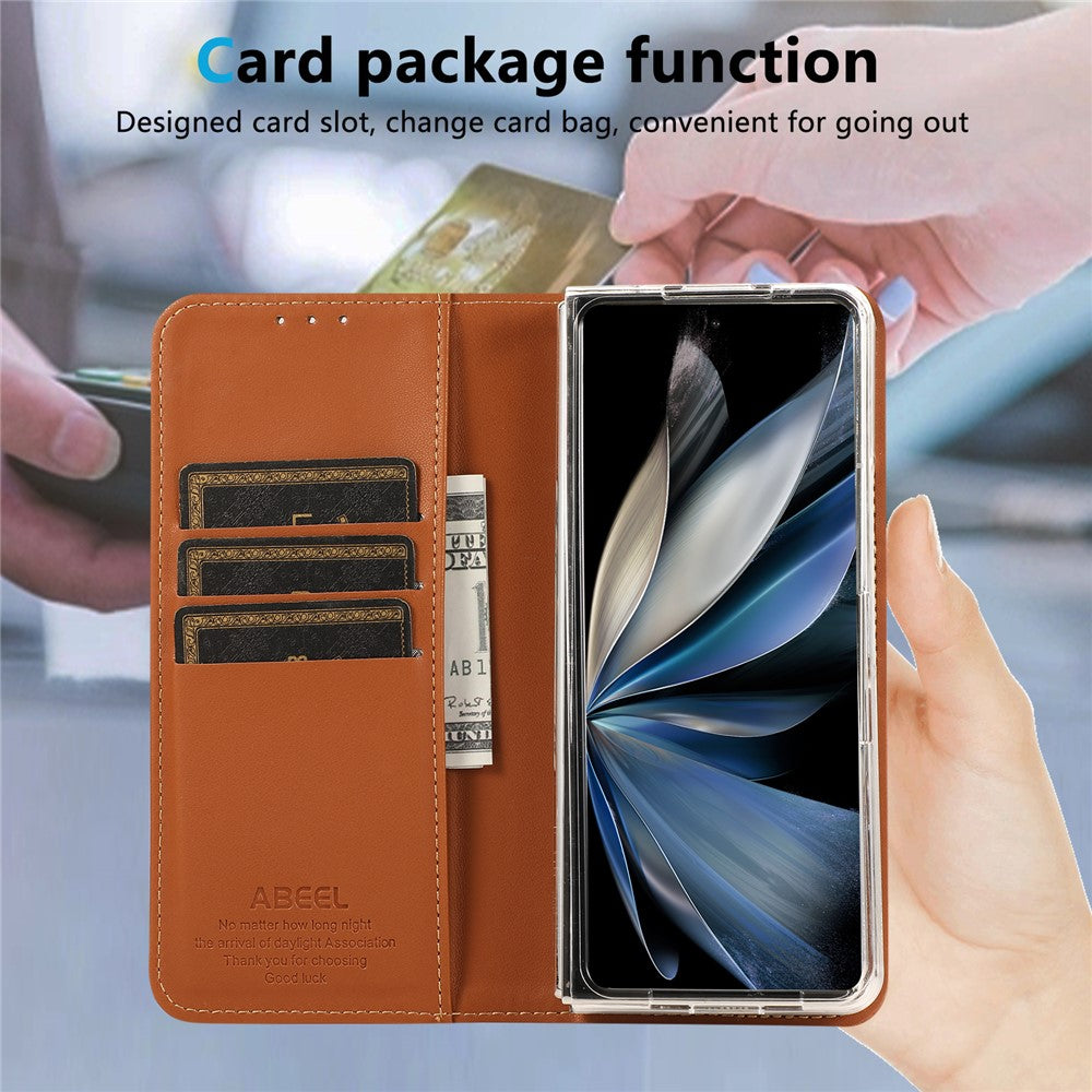 ABEEL For Google Pixel 11 Pro Fold Phone Case RFID Blocking Vegan Leather Flip Cover - Image 8