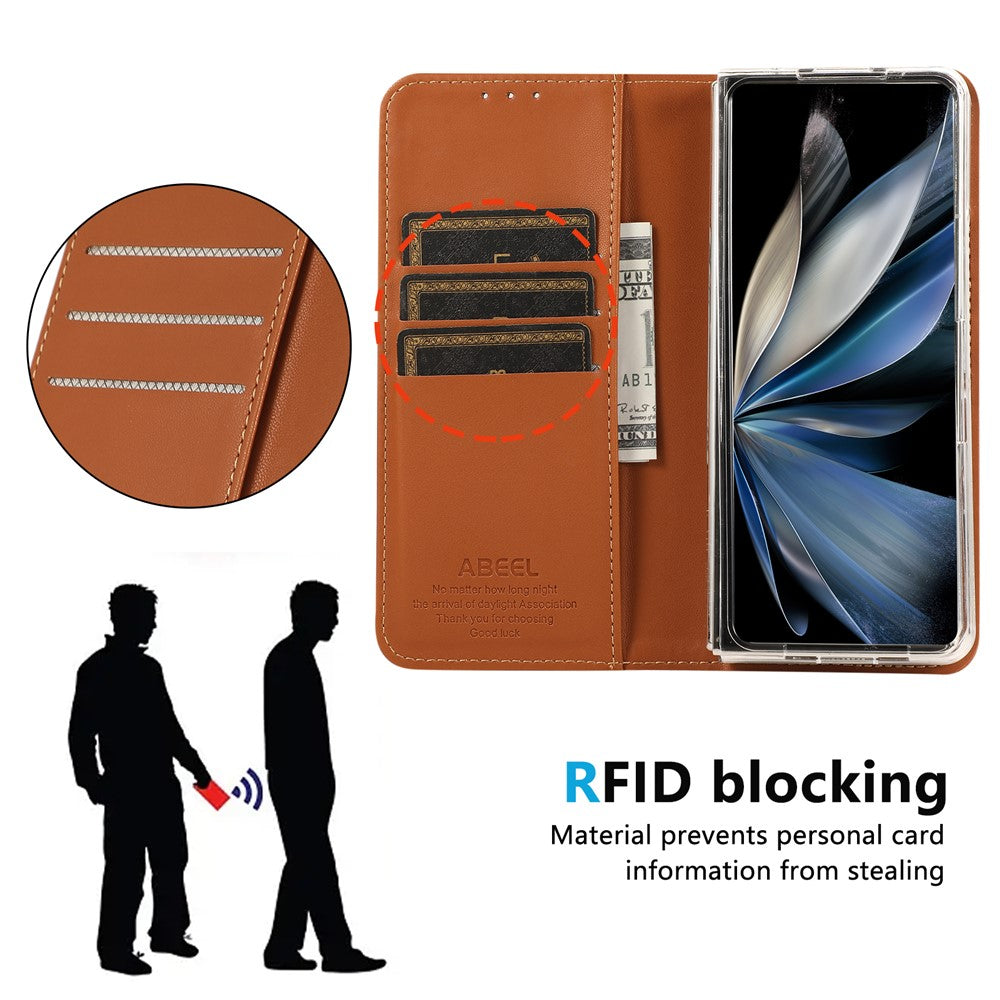 ABEEL For Google Pixel 11 Pro Fold Phone Case RFID Blocking Vegan Leather Flip Cover - Image 9