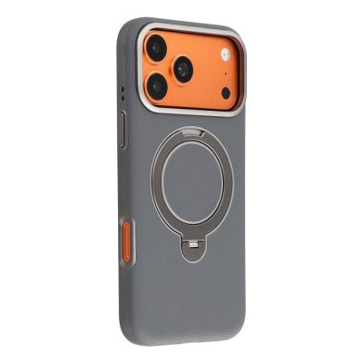JAUCASE For iPhone 18 Pro Case Rotating Kickstand PU Leather Coated PC Phone | Compatible with MagSafe