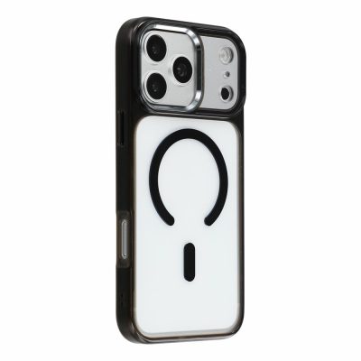 JAUCASE For iPhone 18 Pro Max Case PC-TPU Clear Phone Protective Cover with Metal Camera Lens Frame | Compatible with MagSafe