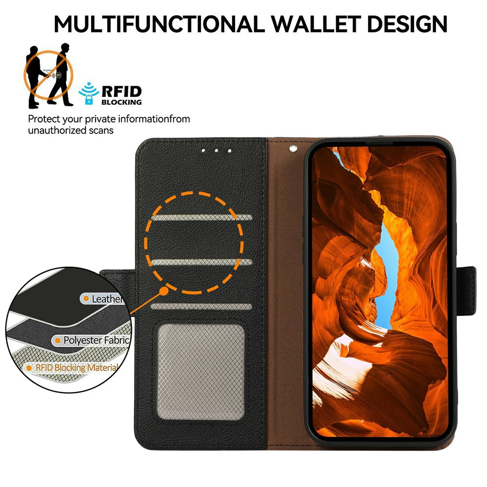 ABEEL For Google Pixel 11A Case Litchi Texture Leather RFID Blocking Phone Cover - Image 5