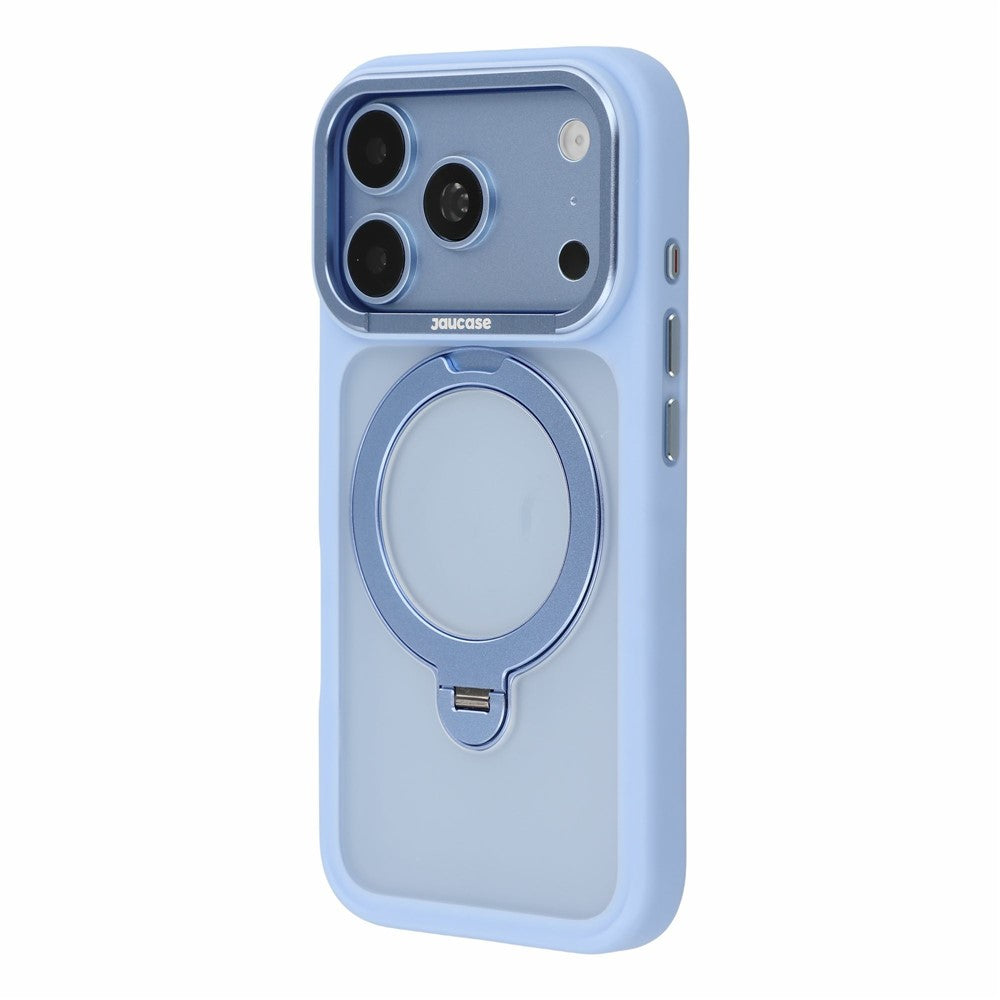 JAUCASE For iPhone 18 Pro Case Rotating Kickstand Skin Touch Matte PC-TPU Shockproof Phone Cover - Image 3