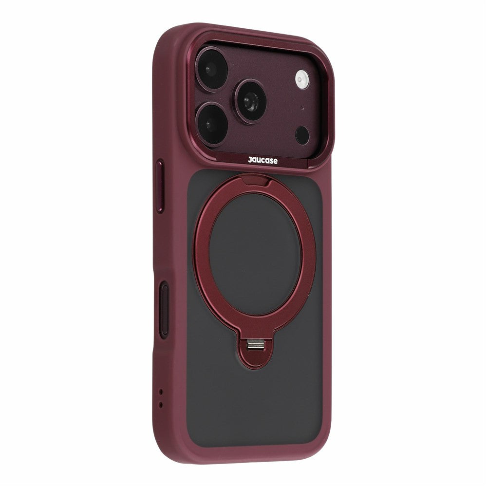 JAUCASE For iPhone 18 Pro Max Case Rotating Kickstand Skin-Touch Matte PC-TPU Phone Cover