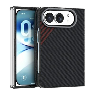 ABEEL For iPhone Duo Magnetic Case Carbon Fiber Texture Phone Back Cover