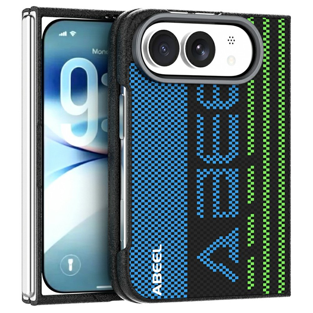 ABEEL For iPhone Duo Magnetic Case Micro-Embossing 6D Printed PC TPU Aluminum Alloy Leather Phone Cover - Image 2