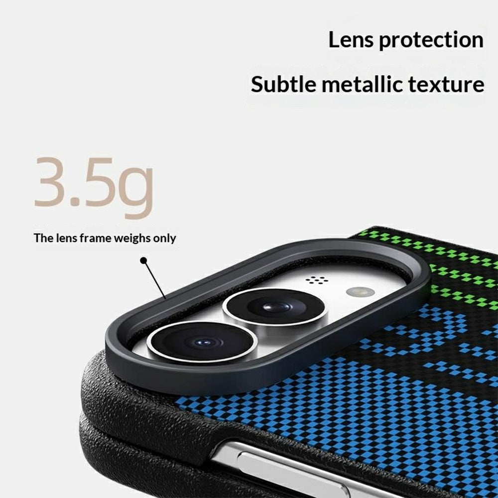 ABEEL For iPhone Duo Magnetic Case Micro-Embossing 6D Printed PC TPU Aluminum Alloy Leather Phone Cover - Image 6