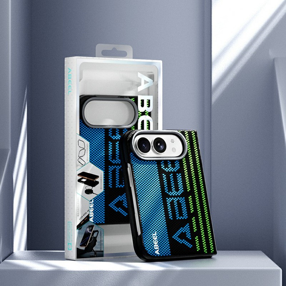ABEEL For iPhone Duo Magnetic Case Micro-Embossing 6D Printed PC TPU Aluminum Alloy Leather Phone Cover - Image 8