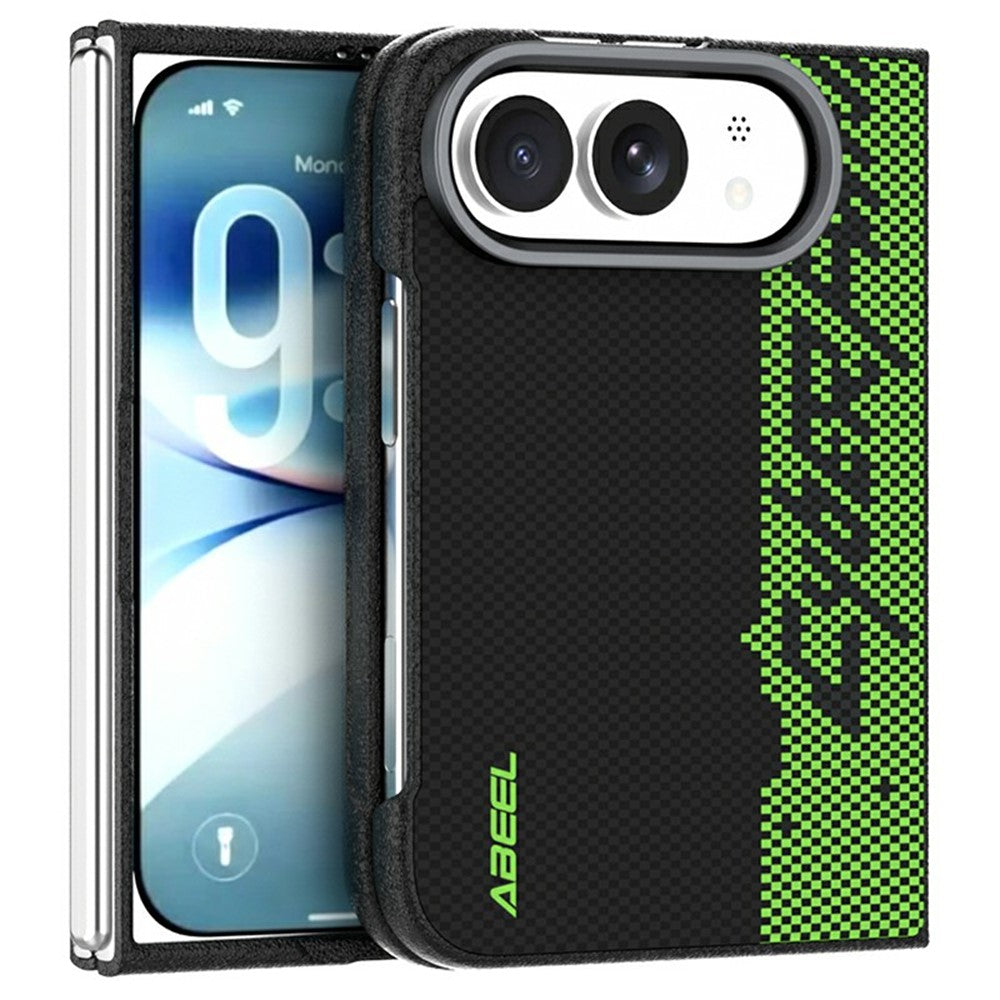 ABEEL For iPhone Duo Magnetic Case Micro-Embossing 6D Printed PC TPU Aluminum Alloy Leather Phone Cover - Image 10