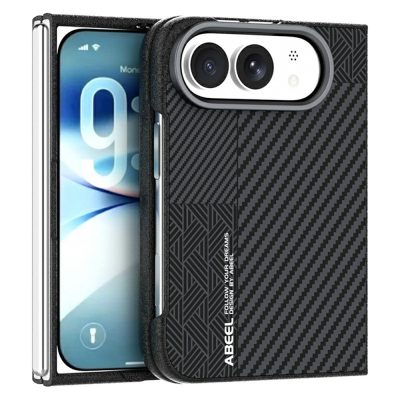 ABEEL For iPhone Duo Magnetic Case PC-TPU Slim Flip Phone Back Cover