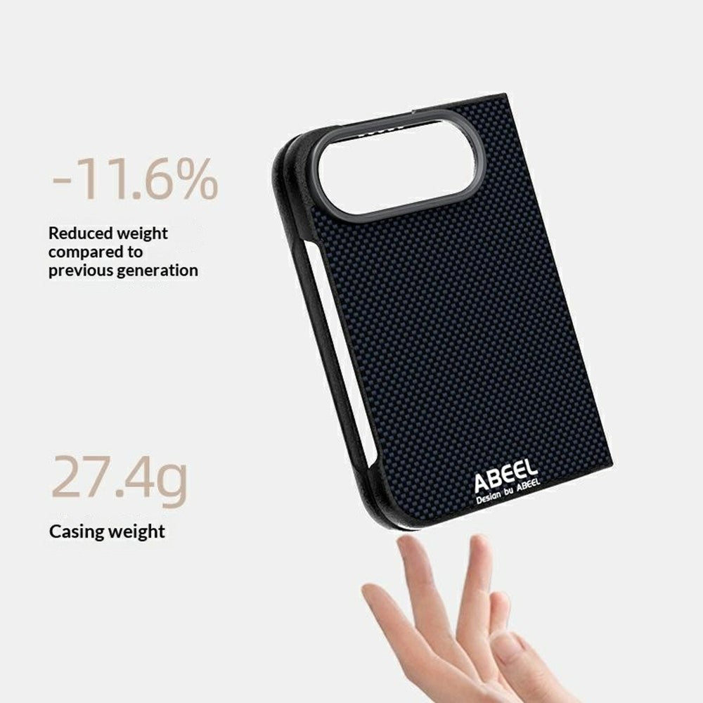 ABEEL For iPhone Duo Magnetic Case Printed PC-TPU Aluminum Alloy Leather Phone Cover - Image 4