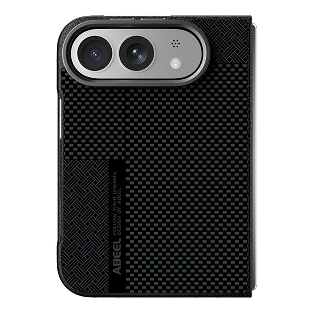ABEEL For iPhone Duo Magnetic Case Ultra-thin 6D Printed Shockproof TPU PC Aluminum Alloy Leather Phone Cover - Image 3