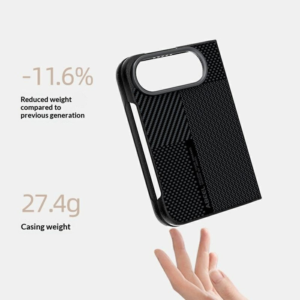 ABEEL For iPhone Duo Magnetic Case Ultra-thin 6D Printed Shockproof TPU PC Aluminum Alloy Leather Phone Cover - Image 4