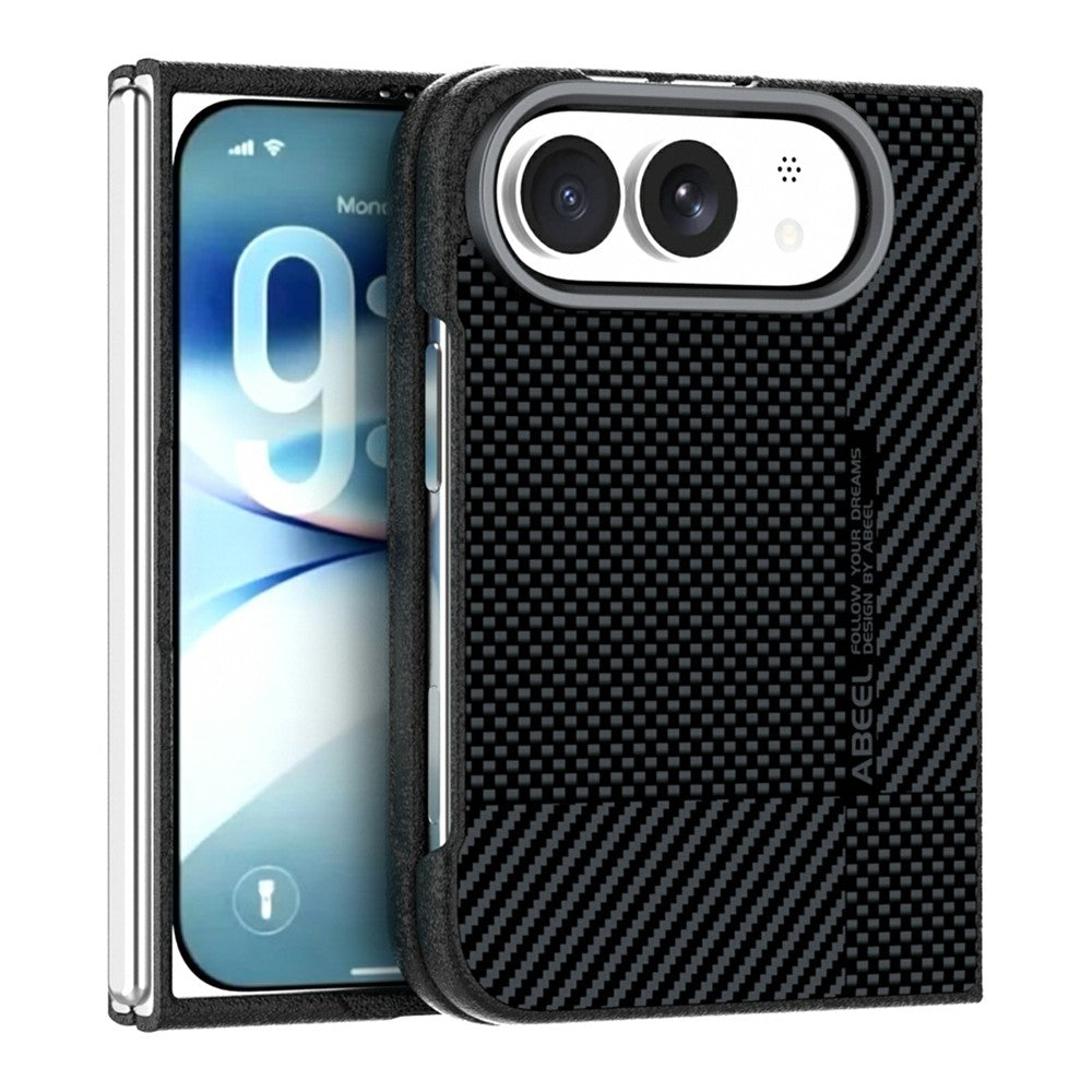 ABEEL For iPhone Duo Magnetic Case Ultra-thin 6D Printed Shockproof TPU PC Aluminum Alloy Leather Phone Cover - Image 8