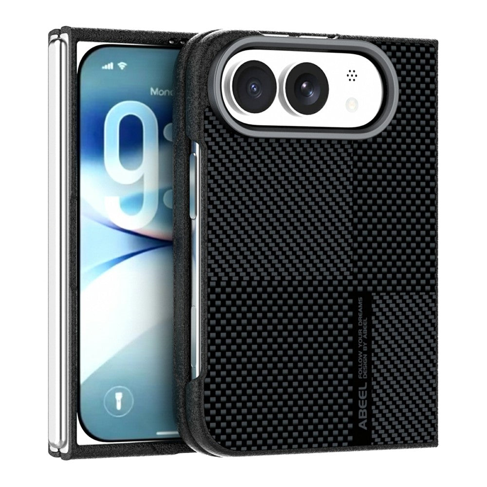 ABEEL For iPhone Duo Magnetic Case Ultra-thin 6D Printed Shockproof TPU PC Aluminum Alloy Leather Phone Cover