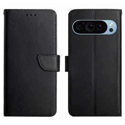 Wallet Case For Google Pixel 9 Pro / Pixel 9 Nappa Texture Genuine Cow Leather Flip Phone Cover