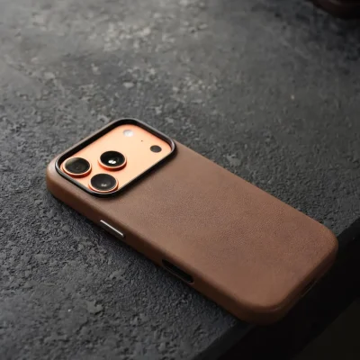 For iPhone 17 Pro & Pro Max Full-Wrap Handmade Genuine Pull-Up Scars Cowhide Leather Cases | Compatible with MagSafe