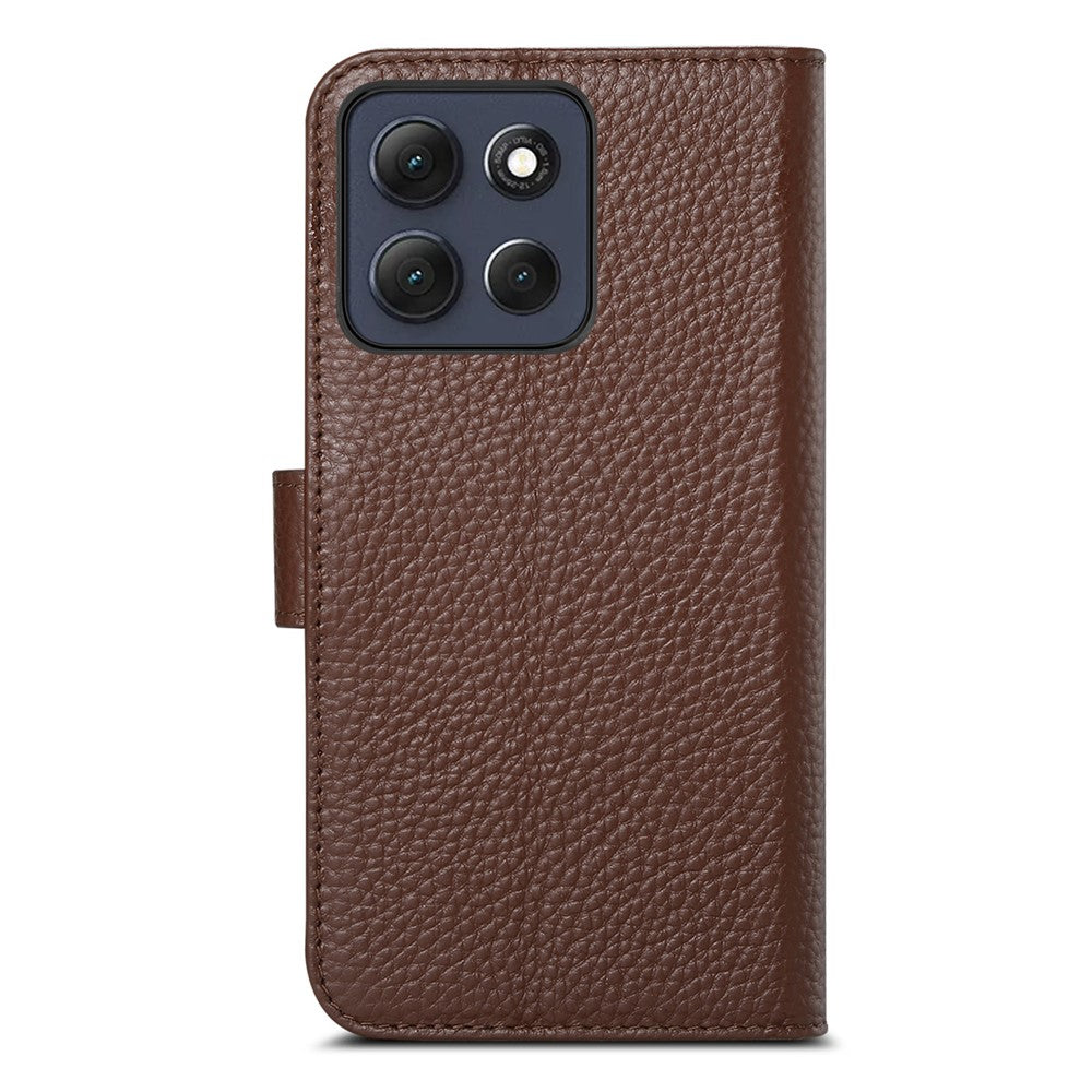 Split Leather Flip Cover For Motorola Moto G67 Power / Moto G57 Power Case RFID Blocking Wallet with Magnetic Clasp - Image 6