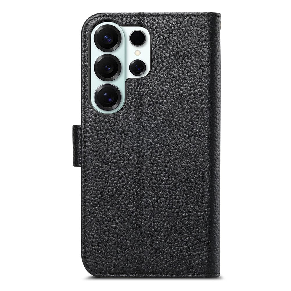 Split Leather Flip Cover For Samsung Galaxy S26 Ultra Case RFID Blocking Wallet with Magnetic Clasp - Image 7
