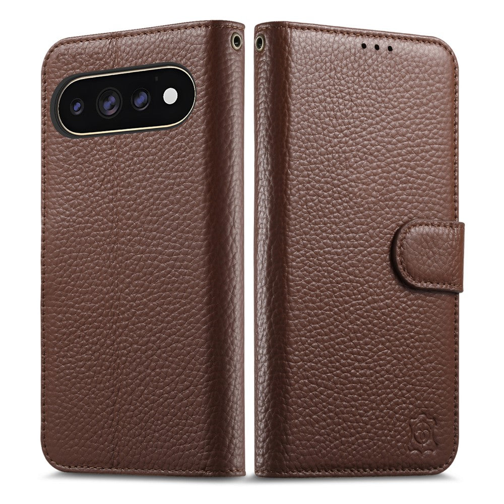 Split Leather Flip Cover For Google Pixel 11 Pro XL Case RFID Blocking Wallet with Magnetic Clasp - Image 16