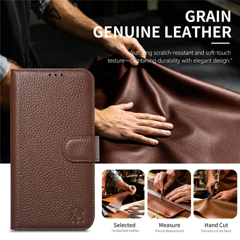 Split Leather Flip Cover For Google Pixel 10 / Pixel 10 Pro / Pixel 9 / Pixel 9 Pro Case RFID Blocking Wallet with Magnetic Clasp - Image 10