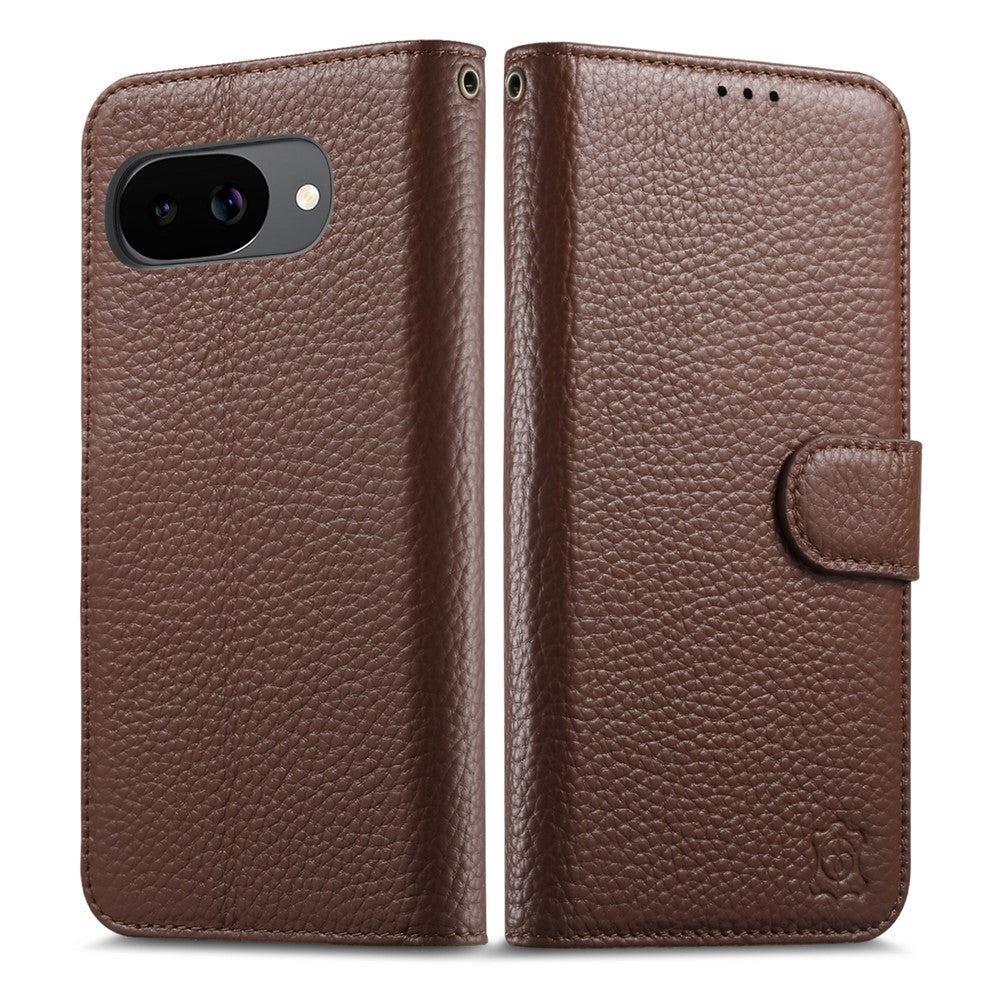 Split Leather Flip Cover For Google Pixel 10A Case RFID Blocking Wallet with Magnetic Clasp - Image 16