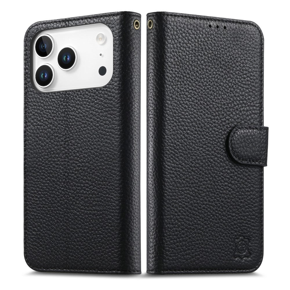 Split Leather Flip Cover For iPhone 18 Pro Max / iPhone 17 Pro Max Case RFID Blocking Wallet with Magnetic Clasp - Image 7